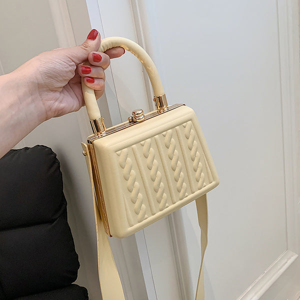Women's Handbag Simple Casual Single Shoulder Bag Clip Twist Pottery